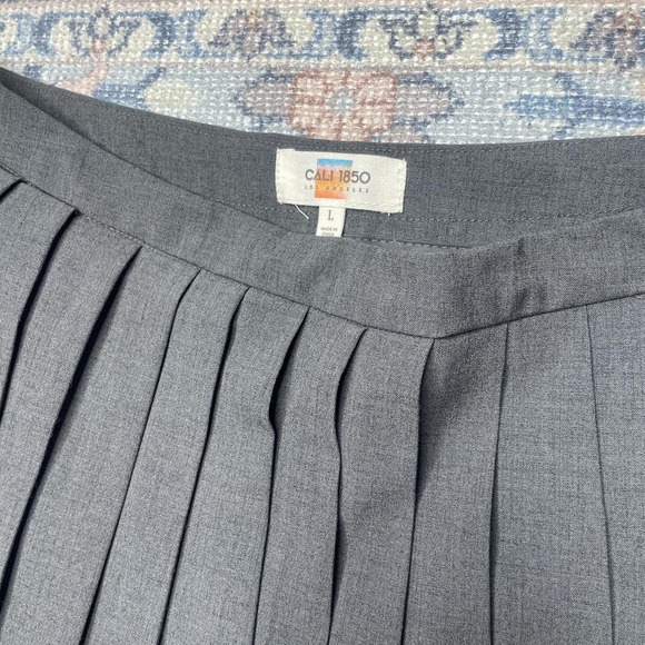 Cali 1850 y2k Preppy grey pleated mini skort - Large - Picture 4 of 7